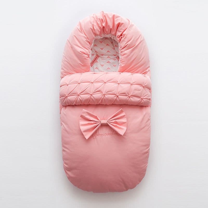image-Premium Nouveau Bebe Sac De Couchage Nouveau-nes Sacs De Nuit Couverture Enveloppe Arc Bebe Exterieur Enfant En Bas Age Hiver Chaud Emmailloter Poussette Enveloppement