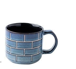 image-Vintage Style Ceramic Cup Blue Pink Coffee Cup Mug Mug Household Drinking Water Cup