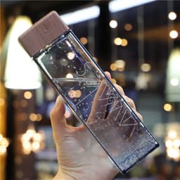image-Plastic Cup Net Red Harajuku Style Square Water Cup Male Personality Trend Portable Summer Water Bottle