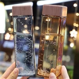 image-Plastic Cup Net Red Harajuku Style Square Water Cup Male Personality Trend Portable Summer Water Bottle