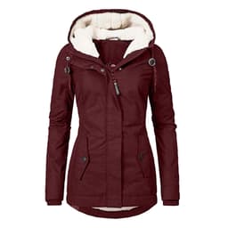 image-Hot Style Ladies Long-Sleeved Zipper Pocket Padded Coat Jacket