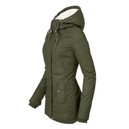 image-Hot Style Ladies Long-Sleeved Zipper Pocket Padded Coat Jacket