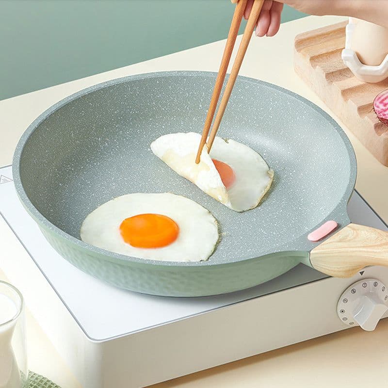 image-New Korean Style Macadamite Pan Non Stick Pan Fried Steak Pan Double Bottom Intelligent Sense Of Temperature Home Pan Fried Egg Pan
