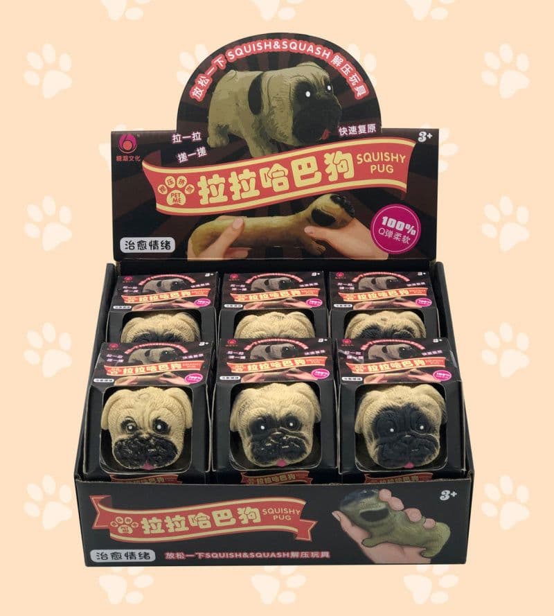 image-Children'S Lala Dog Creative Novelty Decompression Toys Pinch Pig Pug Toys