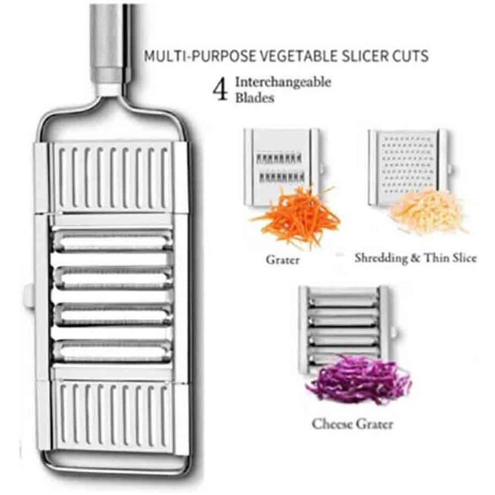image-Multifunctional Stainless Steel Grater, Cutting And Slicing Integrated Device