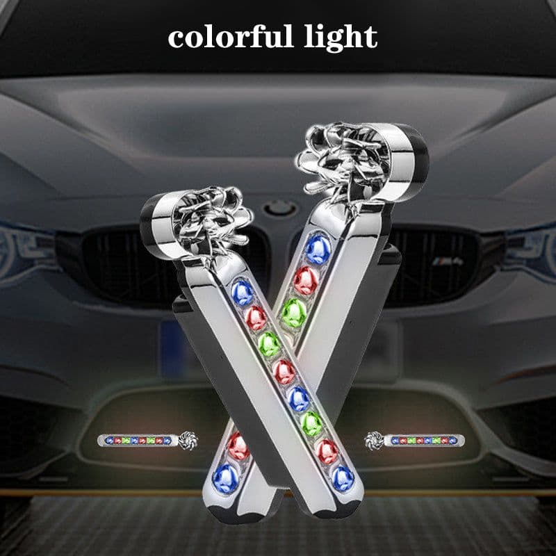 image-2Pcs No Need External Power Supply Wind Energy Day Light LED Car DRL Led Daytime Running Light Lamp Strip RGB Motorcycle Stying