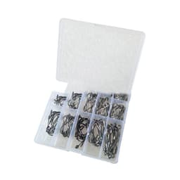 image-Boxed Fish Hook 100 Pieces Of Tube With Ise Ni 3-12 Barbed Hook, Holed Gold And Black Small Accessories