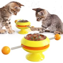 image-Rotatable Cat Toys Supplies With Catnip Interactive Training Toys For Cats Kitten Cat Accessories Pet Products