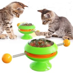 image-Rotatable Cat Toys Supplies With Catnip Interactive Training Toys For Cats Kitten Cat Accessories Pet Products