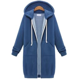 image-Hooded long-sleeved winter sweater women's jacket in a long thick shirt