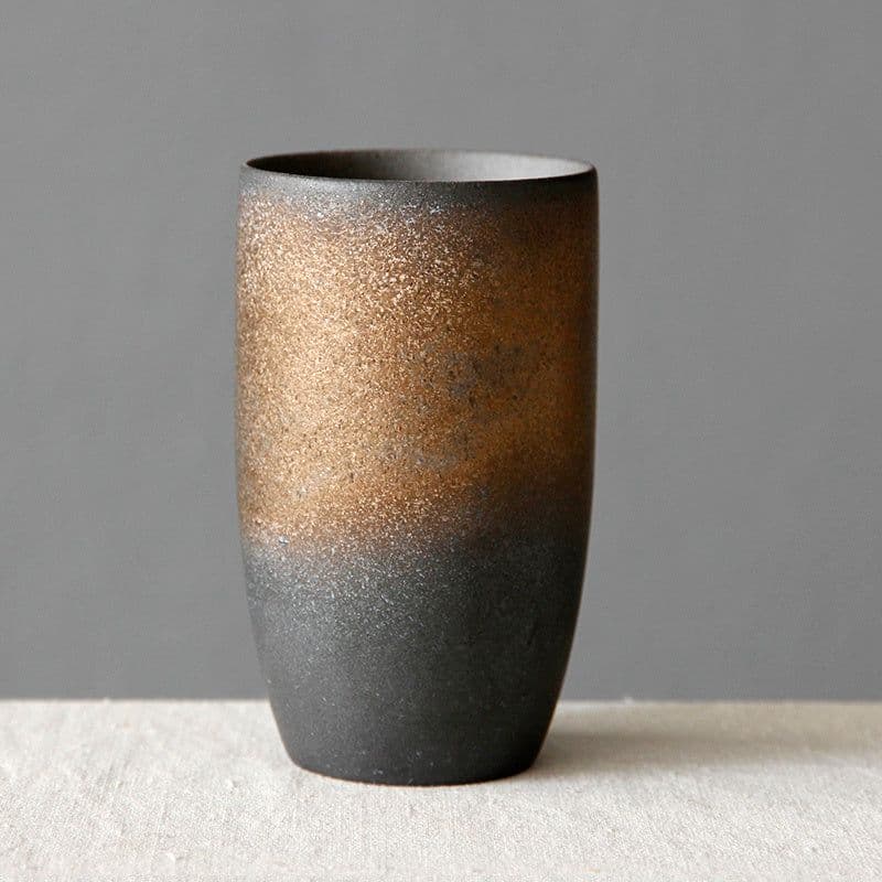 image-Retro Style Handmade Ceramic Individual Mug Stoneware Water Cup Coffee Cup