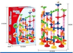 image-Foreign Trade Hot Sale 3D Pipeline Diy Puzzle Assembly Maze Track Ball Building Block Children'S Puzzle Building Block Toy