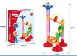 image-Foreign Trade Hot Sale 3D Pipeline Diy Puzzle Assembly Maze Track Ball Building Block Children'S Puzzle Building Block Toy