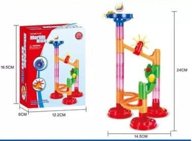image-Foreign Trade Hot Sale 3D Pipeline Diy Puzzle Assembly Maze Track Ball Building Block Children'S Puzzle Building Block Toy