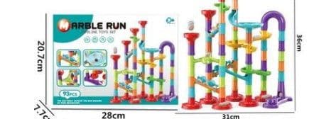 image-Foreign Trade Hot Sale 3D Pipeline Diy Puzzle Assembly Maze Track Ball Building Block Children'S Puzzle Building Block Toy