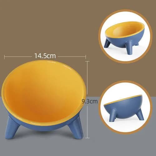 image-Cat Dog Bowl With Stand Pet Feeding Food Bowls