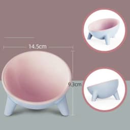 image-Cat Dog Bowl With Stand Pet Feeding Food Bowls