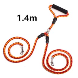 image-Double-Ended Traction Rope For Walking The Dog Hand-Double-Ended Traction Rope One Plus Two Leash Collar Pet Supplies Dog Collar