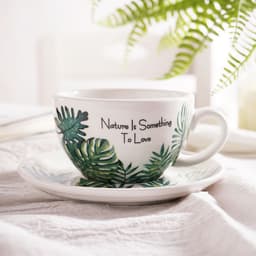 image-Embossed Latte Coffee Cup Cappuccino Latte Cup