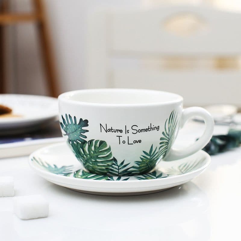 image-Embossed Latte Coffee Cup Cappuccino Latte Cup