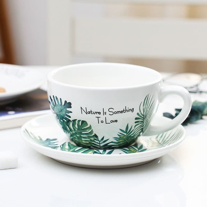 image-Embossed Latte Coffee Cup Cappuccino Latte Cup