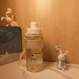 image-Korean Style Straw Water Cup Female Student Cute Simple Plastic Cup Water Bottle