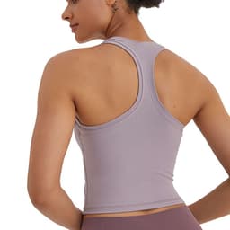 image-Yoga Sports Vest - Moisture Wicking, High-Elastic, Black, Sleeveless, Nylon