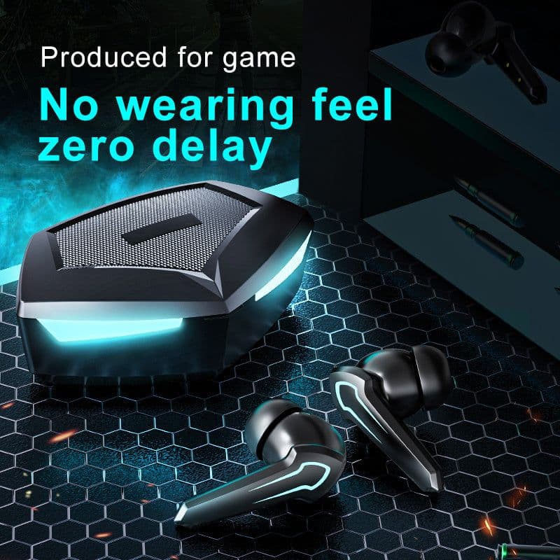image-TWS Gaming Headset Gamer Without Delay 360 Stereo Wireless Bluetooth 5.1 Headphones Sports Earplugs With Microphone 10 Hours