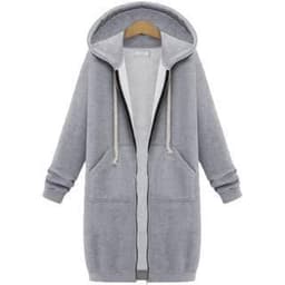 image-Hooded long-sleeved winter sweater women's jacket in a long thick shirt