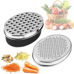 image-Rose Gold Brass Double-sided Cheese Planer Oval Box Cheese Planer Vegetable Planer Lunch Box Planer Grater