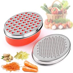 image-Rose Gold Brass Double-sided Cheese Planer Oval Box Cheese Planer Vegetable Planer Lunch Box Planer Grater