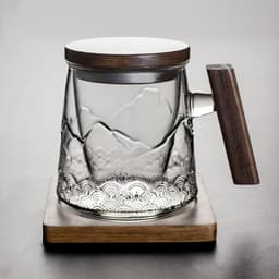 image-Nine-plate Glass Cup Heat-resistant Water Cup