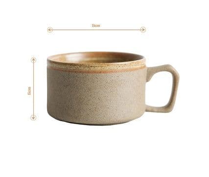 image-Vintage Handmade Mug Breakfast Cup Water Cup Oatmeal Cup