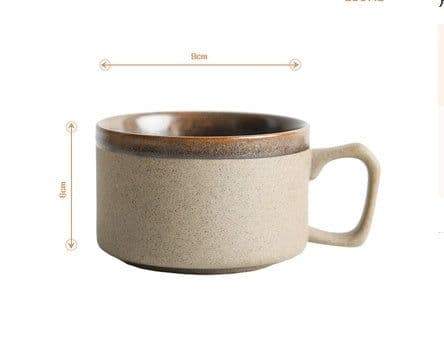 image-Vintage Handmade Mug Breakfast Cup Water Cup Oatmeal Cup
