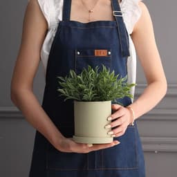image-Nordic Industrial Style Colorful Ceramic Flowerpot Succulent Planter Green Plants Cylindrical Shape Flower Pot With Hole Tray
