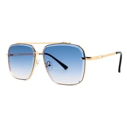 image-Fashion Double Beam Cut Edge Metal Sunglasses Men's