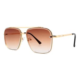 image-Fashion Double Beam Cut Edge Metal Sunglasses Men's