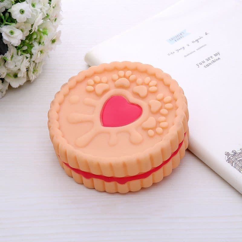 image-Creative Dog Molar Ball Toys Throwing Sounding Toys Three Round Biscuit PVC Vinyl Molar Toys