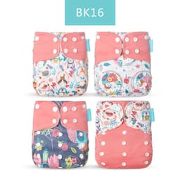 image-Happyflute 4-Pack Washable Training Pants - Waterproof Diapers for Infants 1-3 Years Old