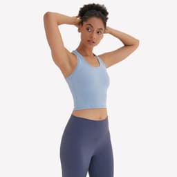 image-Yoga Sports Vest - Moisture Wicking, High-Elastic, Black, Sleeveless, Nylon