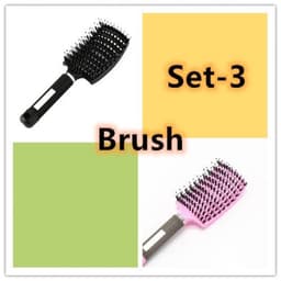 image-Bristle Hair Brush - Detangler Massage Comb