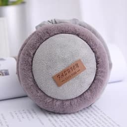 image-Bluetooth Earmuffs Headphones Warm Plush Earmuffs Ure Color Fashion Foldable Soft Simple Adjustable Winter Accessories