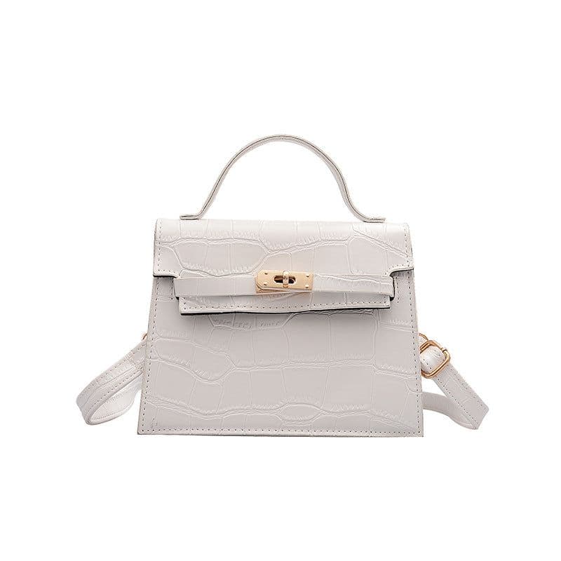 image-Sheng Shi Trendy Kelly Bag - Black One-Shoulder Crossbody PU
