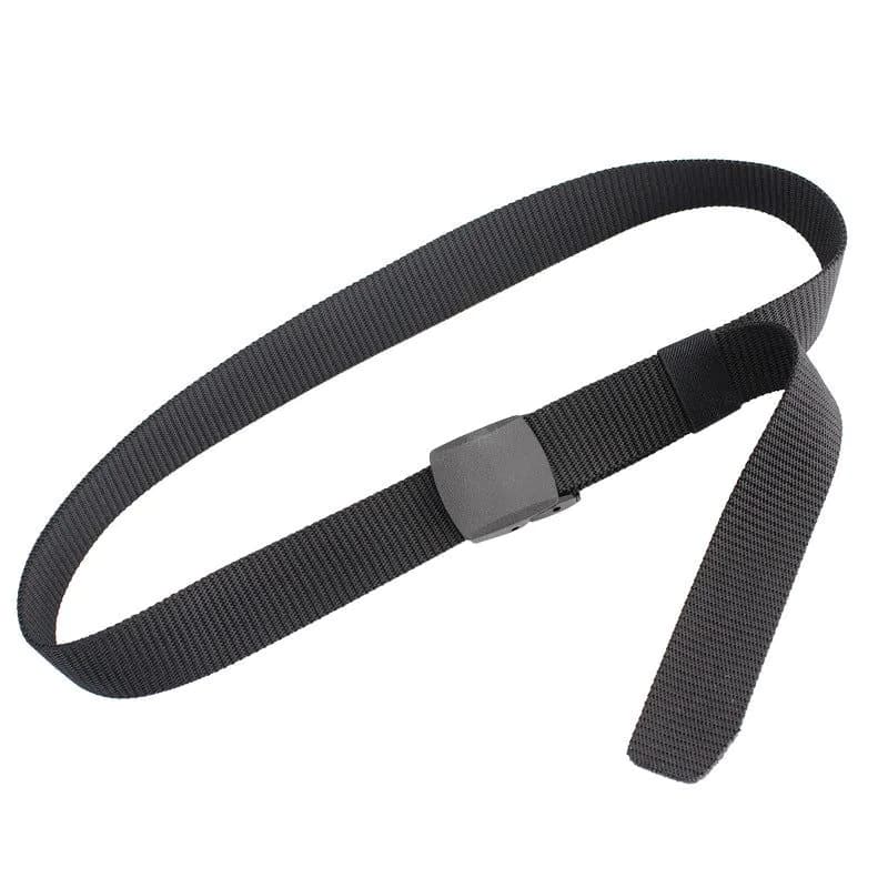 image-Plastic Automatic Buckle Canvas Jeans Belt Hypoallergenic