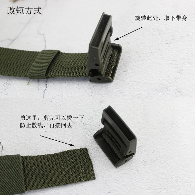 image-Plastic Automatic Buckle Canvas Jeans Belt Hypoallergenic