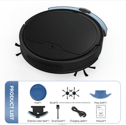 image-Intelligent Sweeper Robot - Dark Blue YQ8S-MAX App Control Vacuum Cleaner