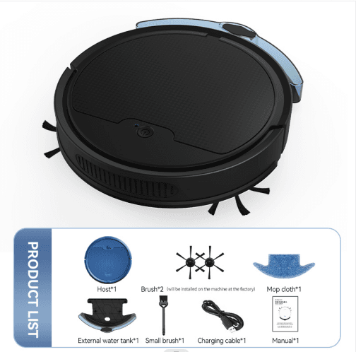 image-Intelligent Sweeper Robot - Dark Blue YQ8S-MAX App Control Vacuum Cleaner