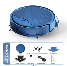 image-Intelligent Sweeper Robot - Dark Blue YQ8S-MAX App Control Vacuum Cleaner