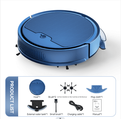 image-Intelligent Sweeper Robot - Dark Blue YQ8S-MAX App Control Vacuum Cleaner