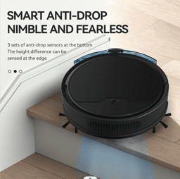 image-Intelligent Sweeper Robot - Dark Blue YQ8S-MAX App Control Vacuum Cleaner